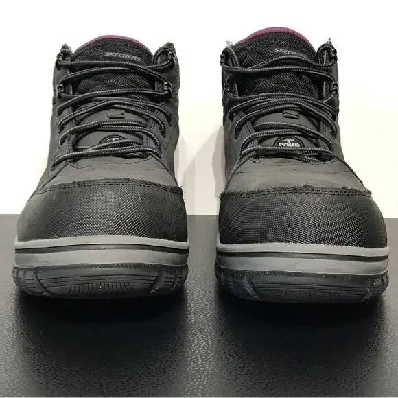 Skechers Womens McColl Composite Toe Waterproof Work Boots Gray Black Purple 8 - Picture 4 of 16